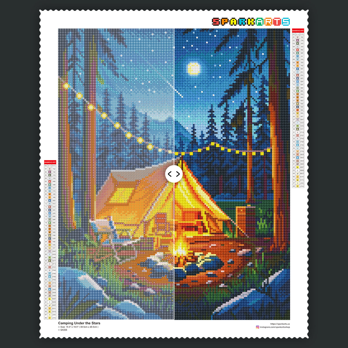 Camping Fire 40x50cm