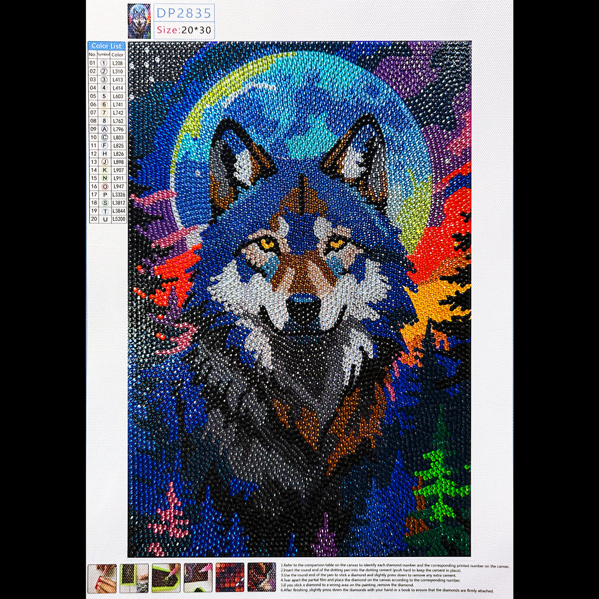 Wolf Diamond painting
