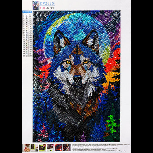 Wolf Diamond painting