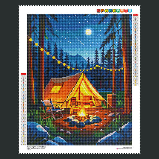 Camping Fire 40x50cm