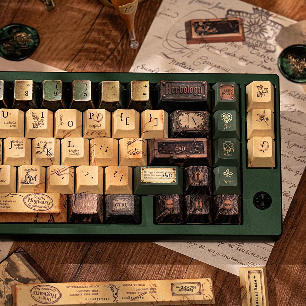Herbology Magical themed keycaps