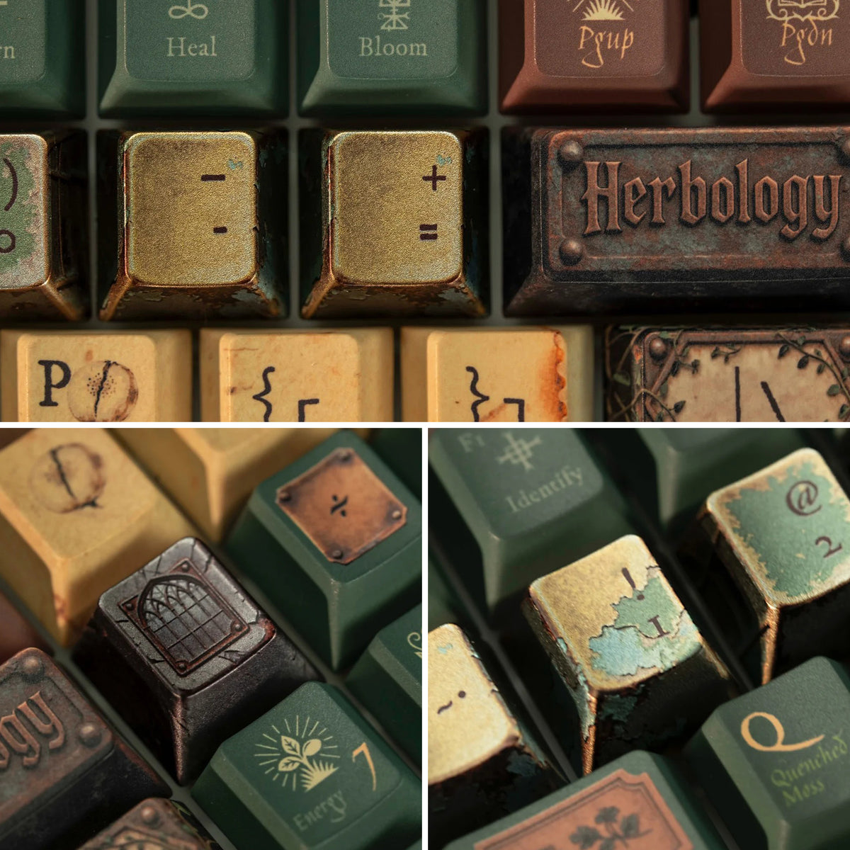 Herbology Magical themed keycaps